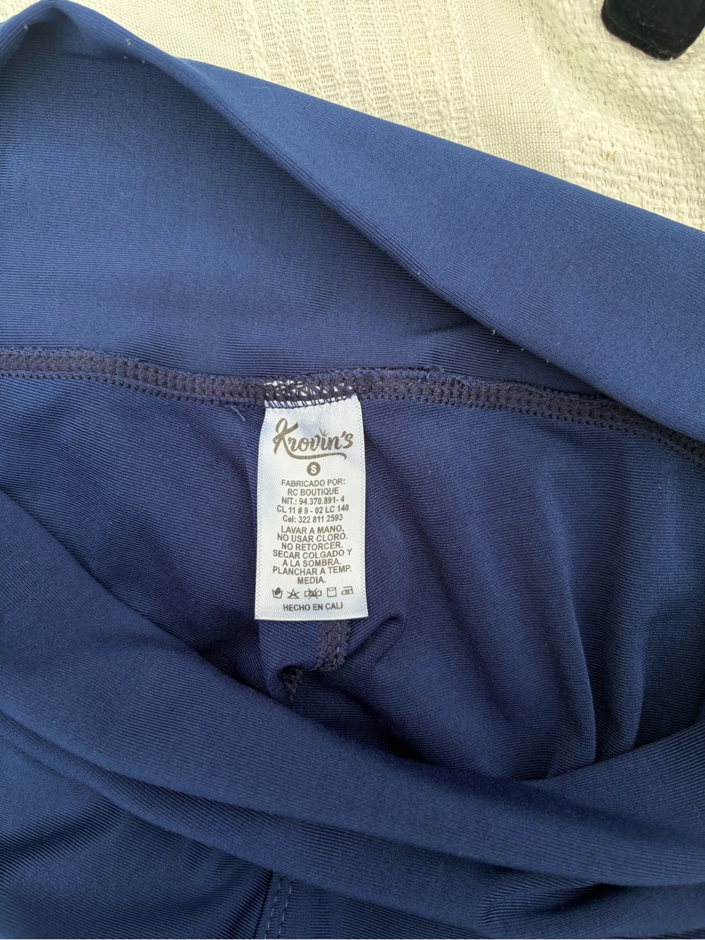 Krovin’s Women’s Blue High Waist Pocket Leggings Activewear - Picture 4 of 4